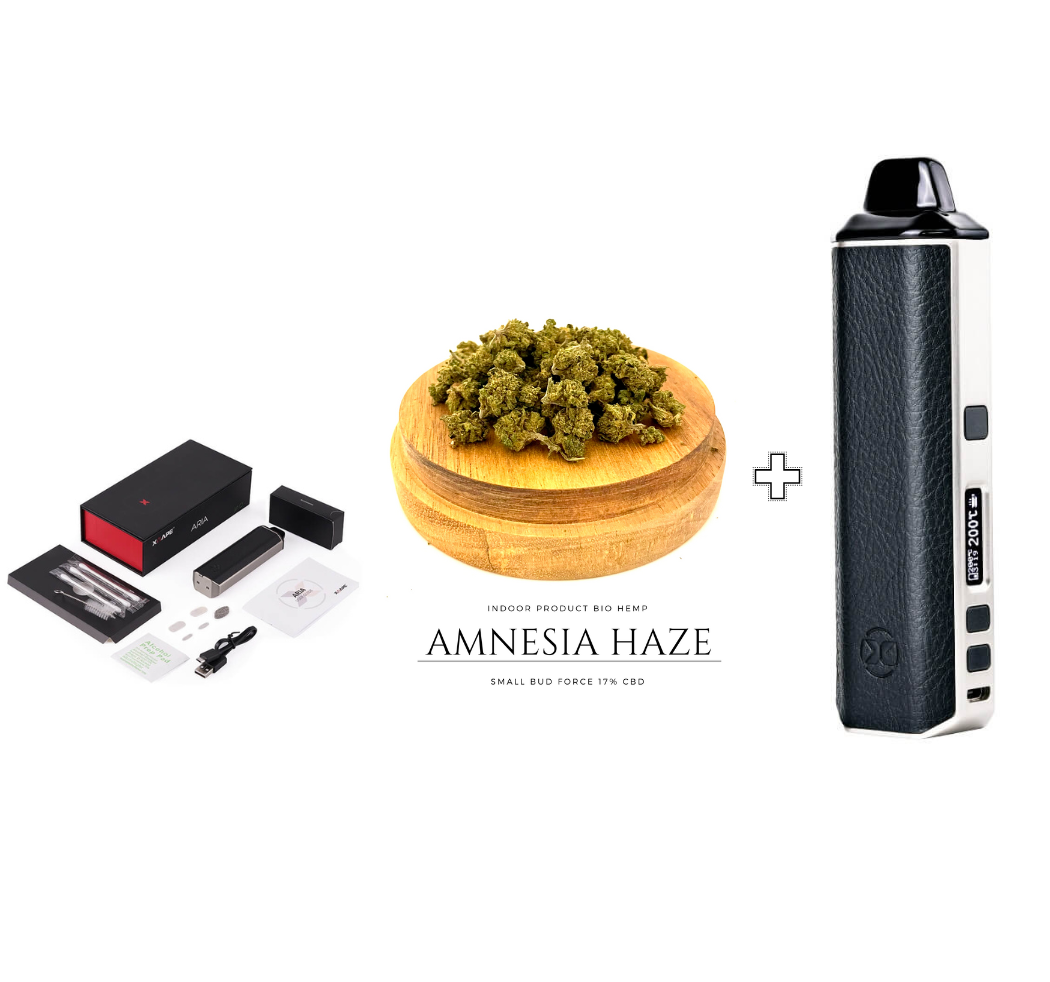 Aria dry herb and resin vaporizer by Xvape + 5G SB CBD FLOWER FREE