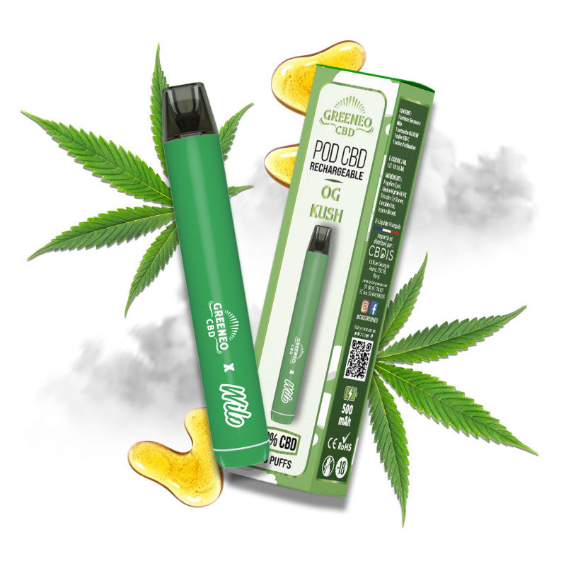 Refillable 10% CBD Pod OG KUSH / Greeneo Bio Hemp - CBD Premium Refillable 10% CBD Pod OG KUSH / Greeneo Bio Hemp - CBD Premium