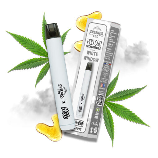 Pod 10% CBD rechargeable – White Window / Greeneo